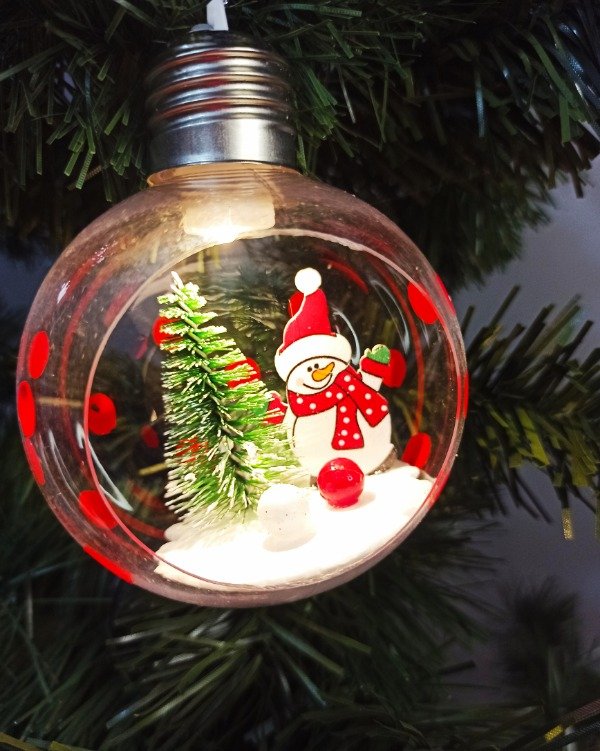 Producto - esfera forma foco c/luz-navideño