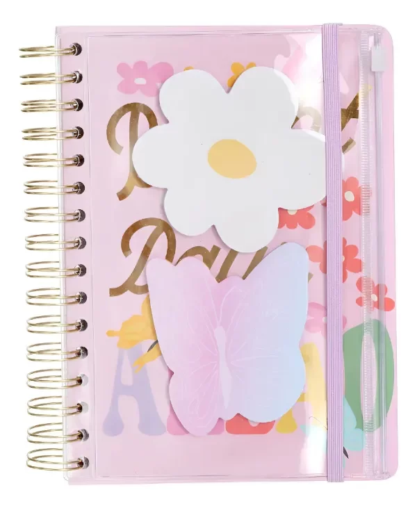 Producto - Cuaderno Espiral tapa dura + Estuche Pvc + Post It Primavera - 3