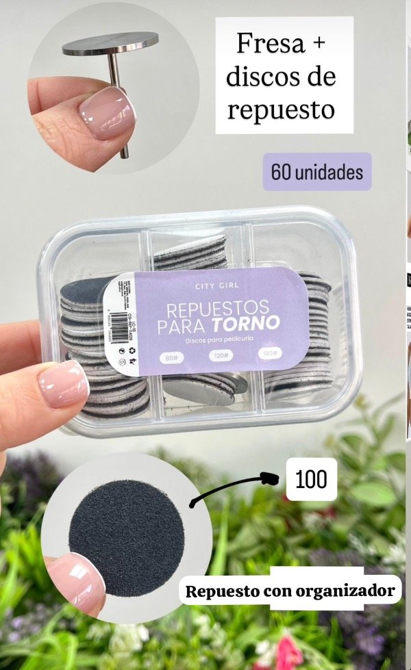 Producto - Kit disco más fresa podología (gramaje 100)