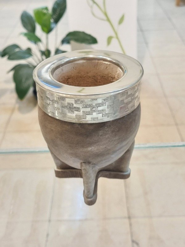Producto - Mate imperial alpaca cuero crudo