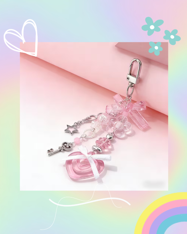 Producto - Llavero Colgante Heart Pink