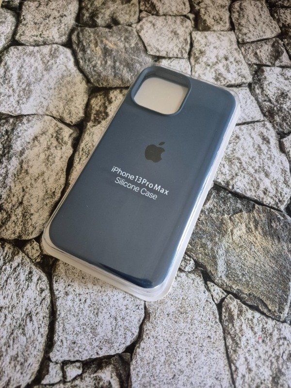 Producto - Funda silicone case logo Iphone 13 Pro Max azul oscuro