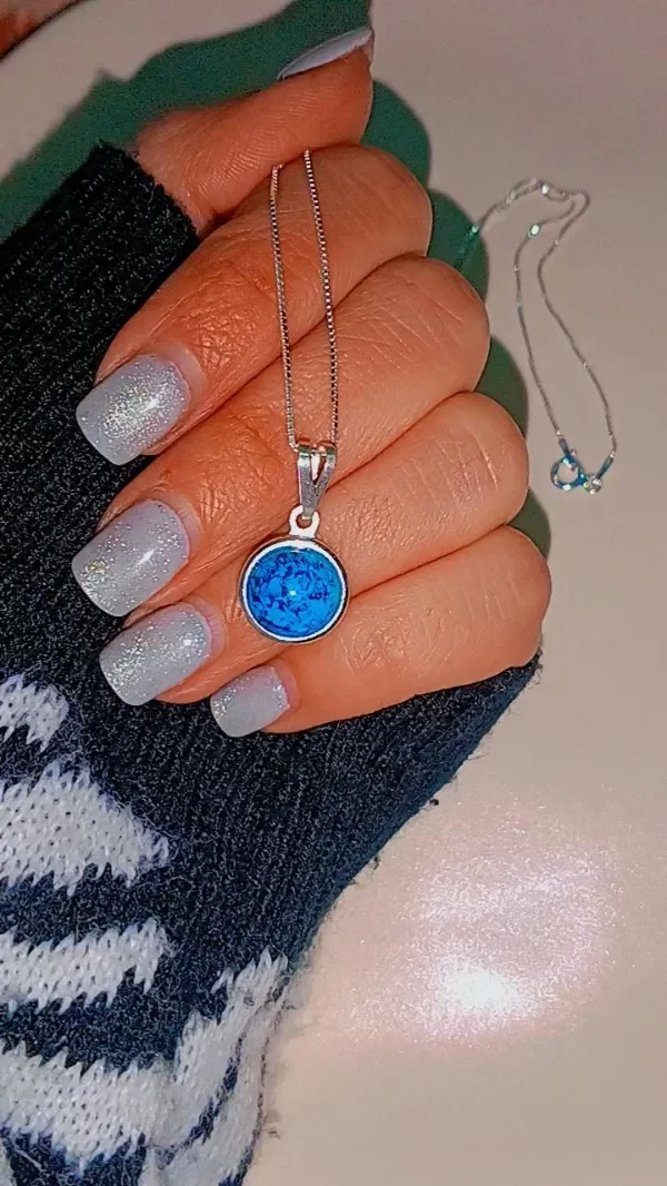 Producto - Cadena con dije piedra natural turquesa