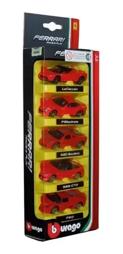Producto - Bburago Coleccion Race y Play Set x 5 Autos 1/64