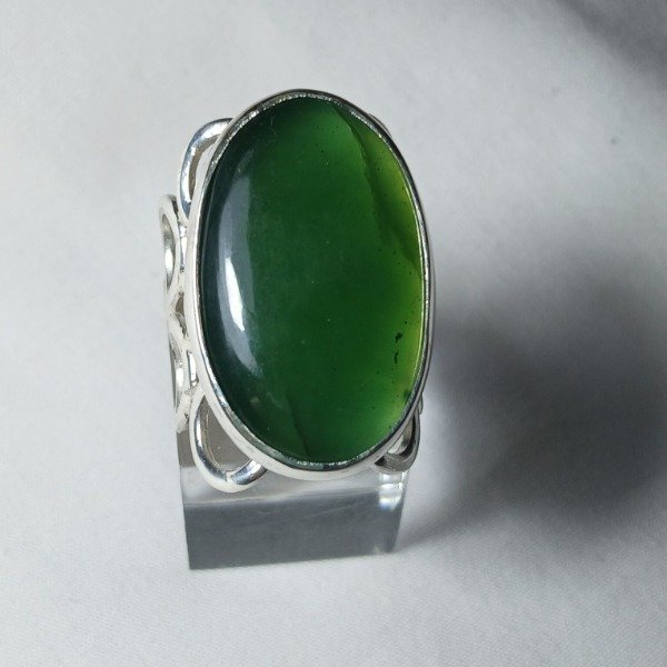 Producto - Anillo Plata 925 con Jade - Talle 18 - 2