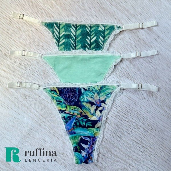 Producto - Pack x3 colaless regulables de algodón VINTAGE - Art. 4471