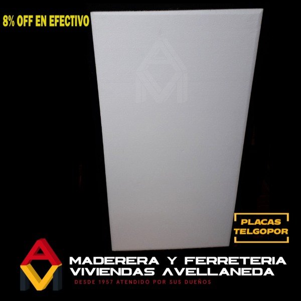 Producto - Placas de telgopor 50x100cm lisas