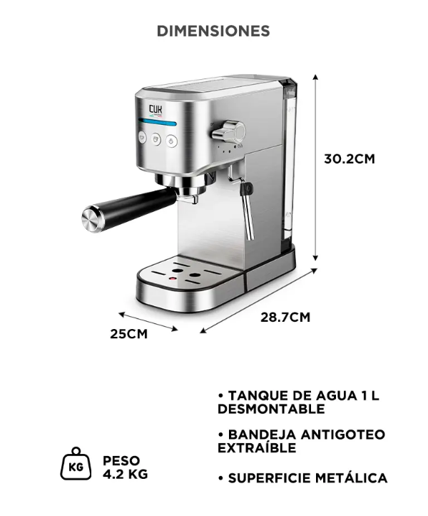 Producto - Cafetera Espresso 20 Bar 3 En 1 Cápsulas Café Molido Jarrito -Gadnic (Cafexp42) - 4