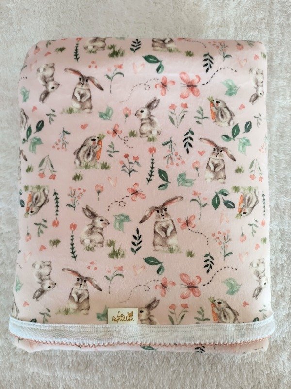 Producto - Plush y corderito conejitas rosa viejo