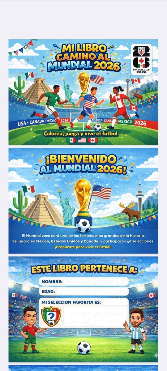 Producto - Libro didáctico MUNDIAL 2026 + FIXTURES