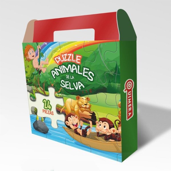 Producto - Puzzle Animales de la selva, en caja, 24 piezas