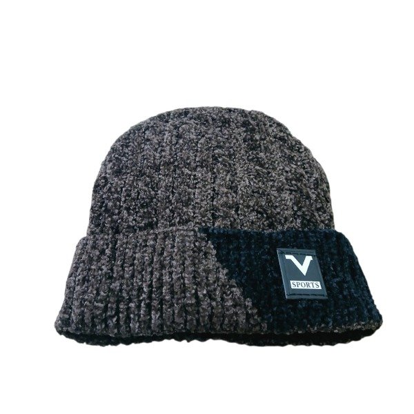 Producto - Gorro de Chenille interior piel Sports marrón