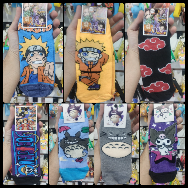 Producto - Medias Naruto, One Piece, Sanrio y Totoro