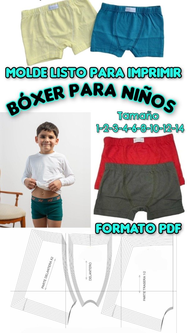 Producto - Molde de bóxer para niños