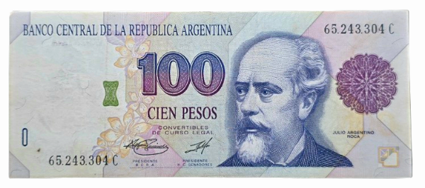 Producto - 100 Pesos Convertibles Primer Diseño (Fernández - Ruckauf) Bott.3083 VF+