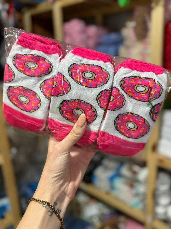 Producto - Docena Cerrada Soquetes Animados Donas Kids