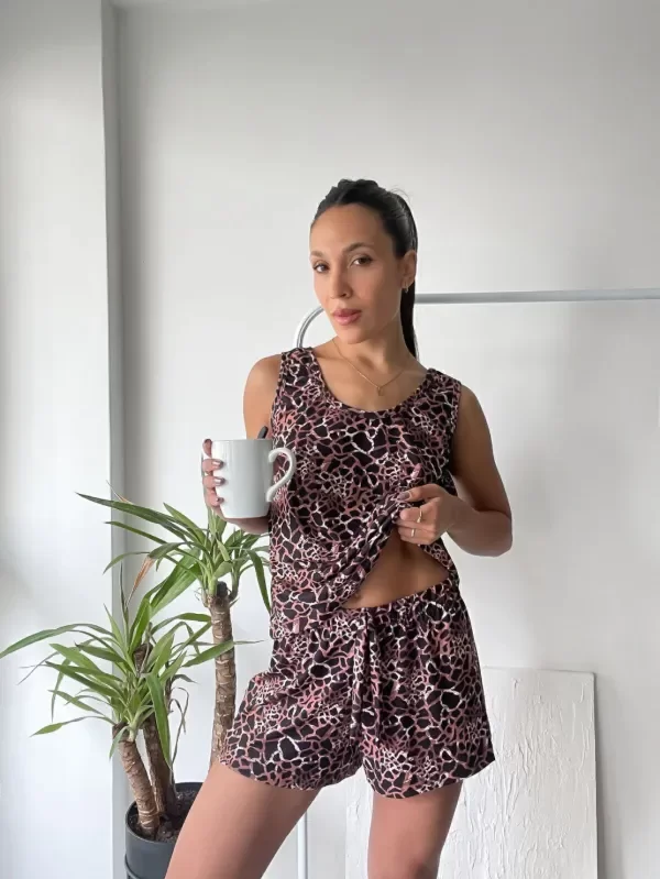 Pijama musculosa cebra