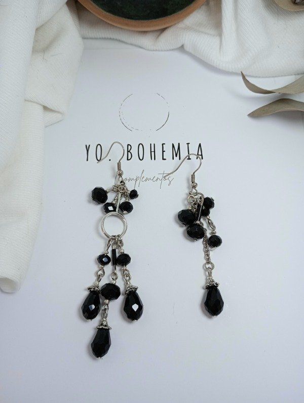 Producto - Aros LANA péndulo black - 2