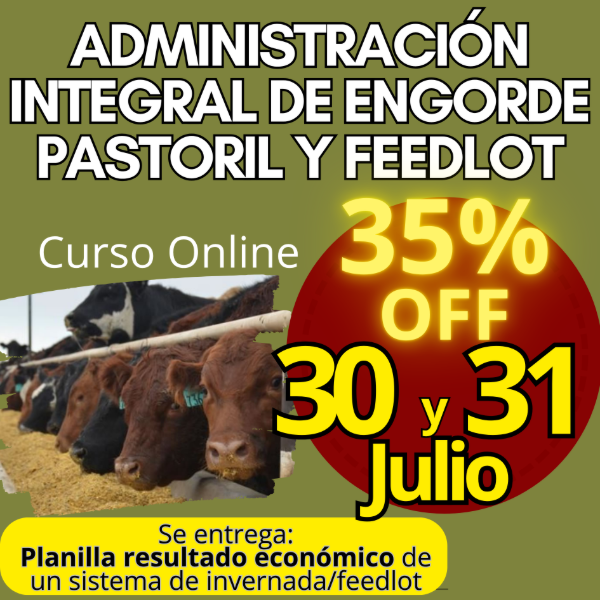 Producto - Curso Online: Administración Integral de Engorde Pastoril y Feedlot