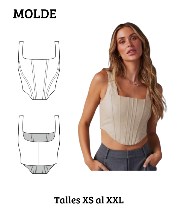 Producto - CORSET cuello cuadrado