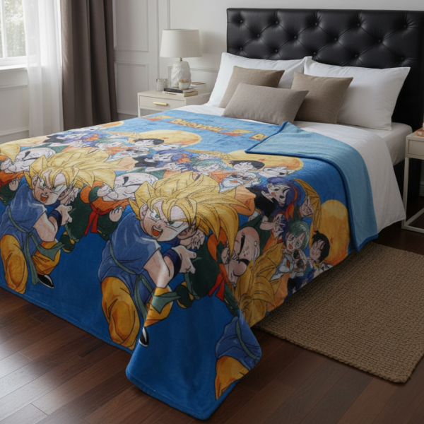 Producto - "Dragon Ball Z" Manta Frazada de Plush con Corderito