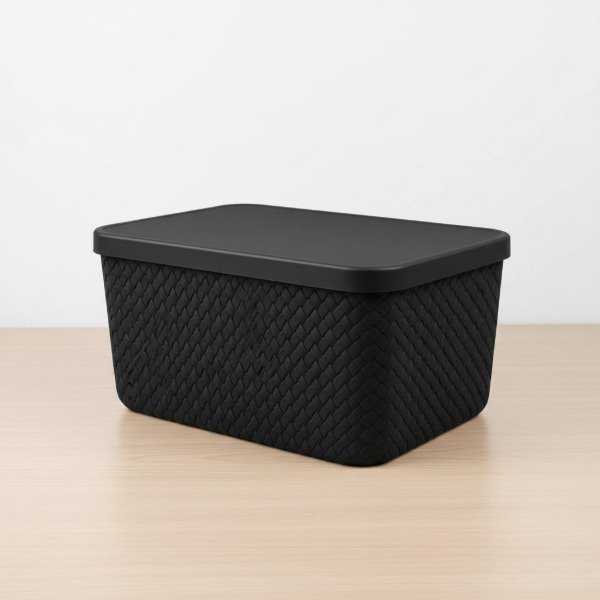Producto - CAJA ORGANIZADORA SIMIL RATTAN CON TAPA 27 X 18 X 12,5 - 3