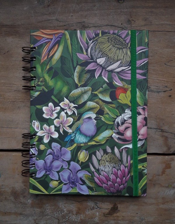 Producto - Agenda Pájaros Y Flores Verde