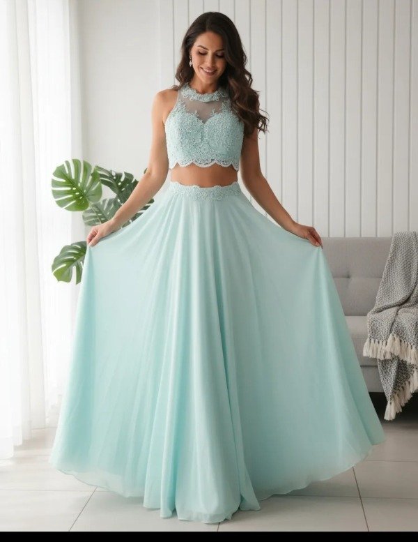 Vestido Lago fiesta dos piezas