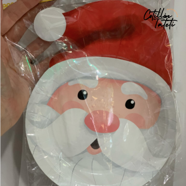 Producto - PLATO  SANTA CLAUS - 16,5X20CM - 6 UNIDADES