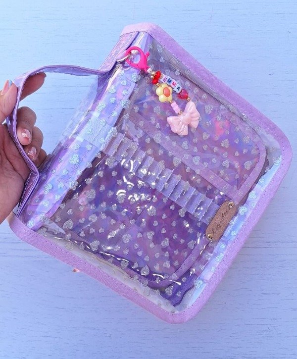 Producto - Cartuchera Isadora Lila Tornasol (POR PEDIDO)