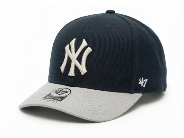 Producto - Ny curva 47 bicolor visera blanca copa verde logo blanca, snapback regulable