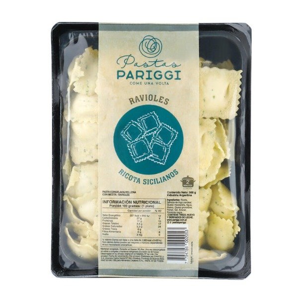 Producto - Ravioles de Ricota Siciliano - Pastas Pariggi