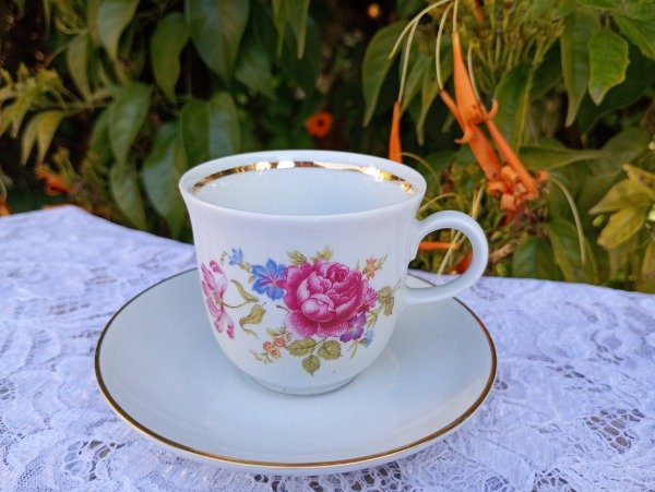 Producto - Dúo de café de porcelana alemana