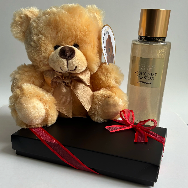 Producto - Caja de 8 piezas, Osito y Body splash