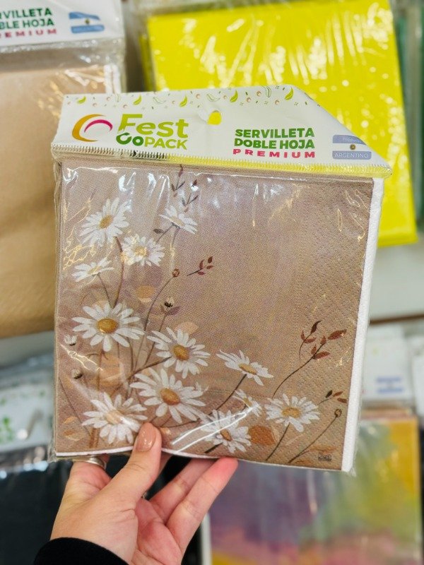 Producto - Servilletas margaritas kraft x20u
