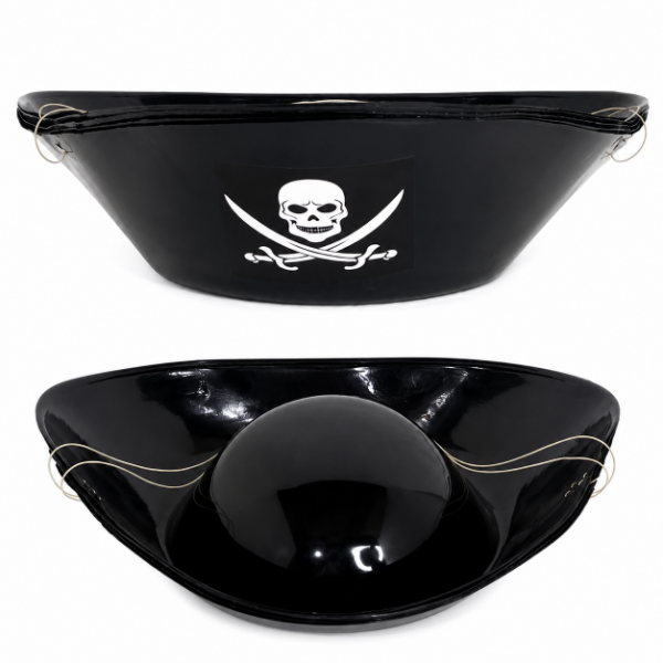 Producto - Sombrero pirata negro plástico