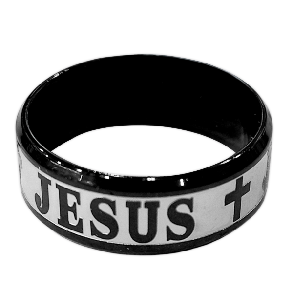 Producto - PROMO Anillo "Jesús" Acero Negro (PACK X3 UNIDADES)