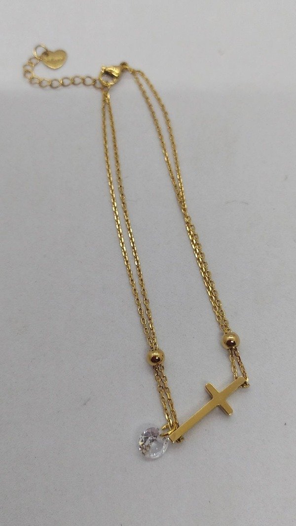 Producto - Pulsera de cruz con strass