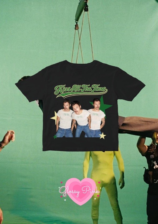 Producto - Baby Tee Kiss All The Time vintage - DTF