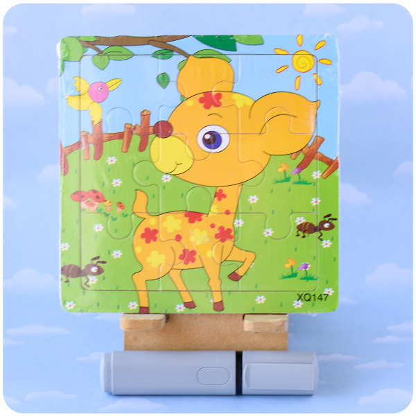 Producto - Rompecabezas de Madera 9 Piezas - Con guía - Ciervito