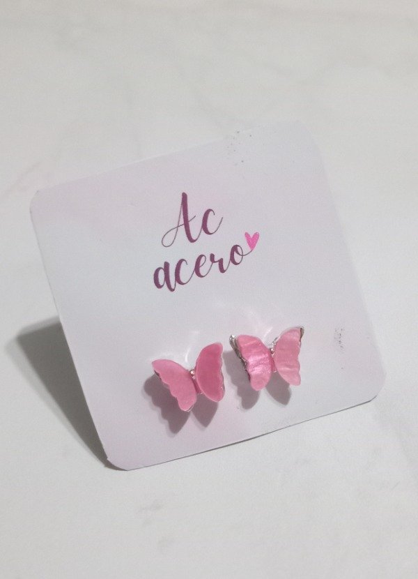 Producto - Aros mariposa rosa