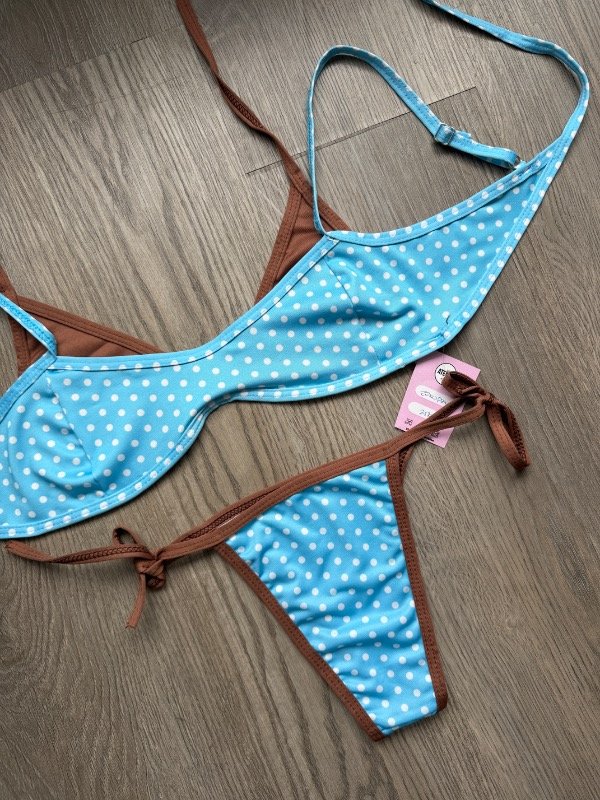 Producto - Bikini Zakopane Celeste y chocolate - 2