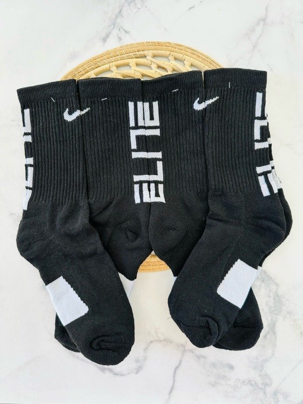 Producto - Medias Tenis algodón con base de toalla negra Elite