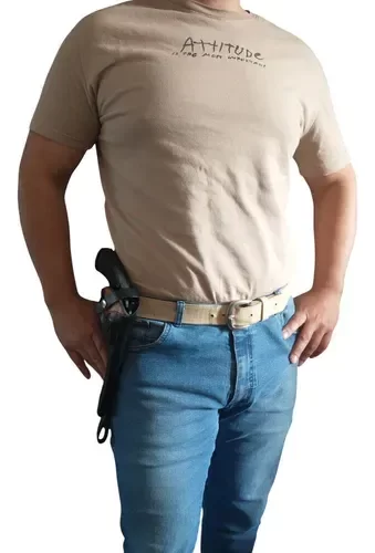 Producto - Sobaquera y funda de cuero para revolver 38 caño largo