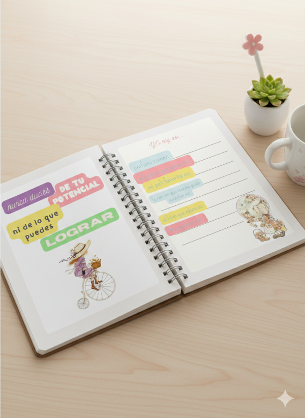 Producto - Diario Íntimo Digital Sarah Kay A5 - PDF Imprimible 111 Páginas - 2