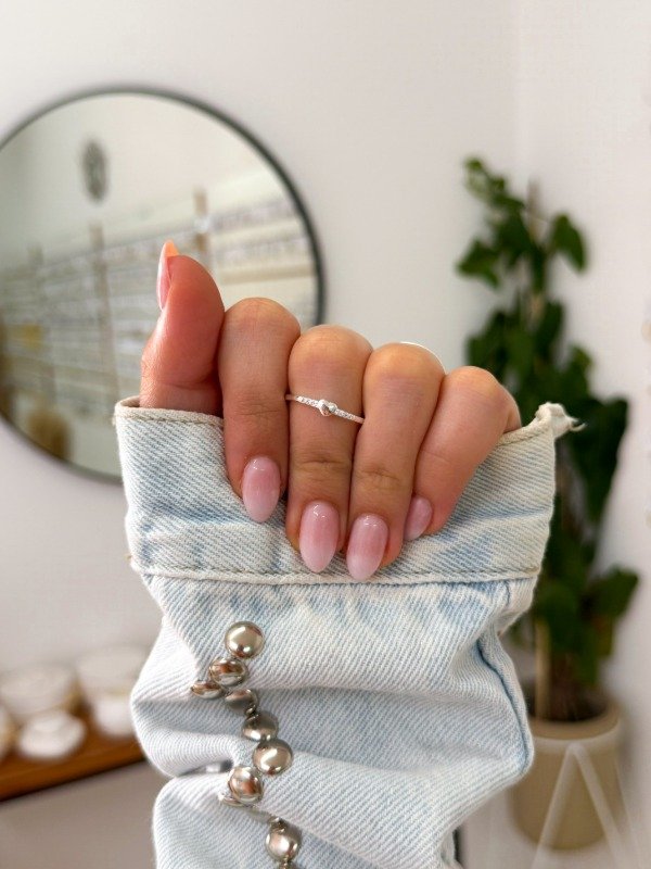 Producto - Anillo acero blanco corazón relleno cúbics