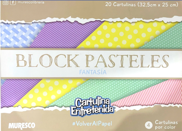Producto - BLOCK CARTULINA ENTRETENIDA PASTELES FANTASIA