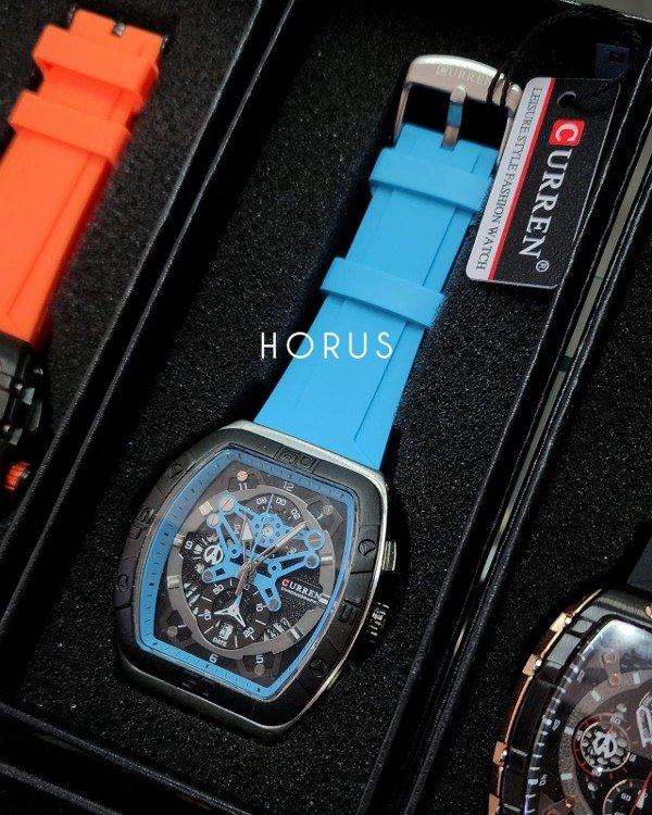 Producto - Reloj Curren tipo RIchard celeste