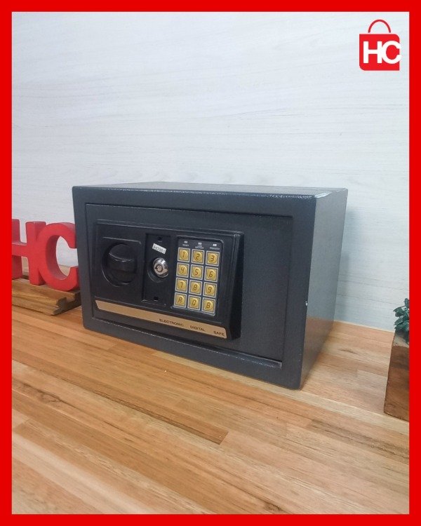 Producto - Caja fuerte de seguridad digital electrónica en acero reforzado con cerradura - 1