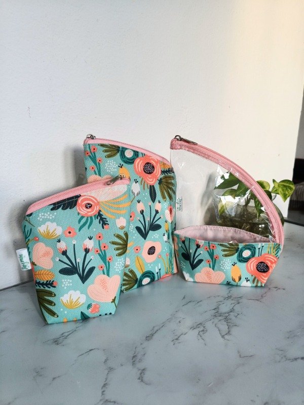 Producto - Set matero 3 piezas Flores Salmón - 0